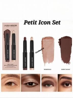 🌺Laura Mercier Petit Icons Mini Caviar Stick Eyeshadow Duo Cream Eyeshadow